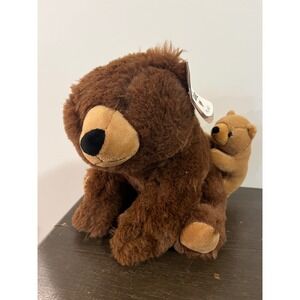 Ganz Mamma & Baby Brown Bear Plush Stuffed Animal H14190 10 inch NWT Gift Shower